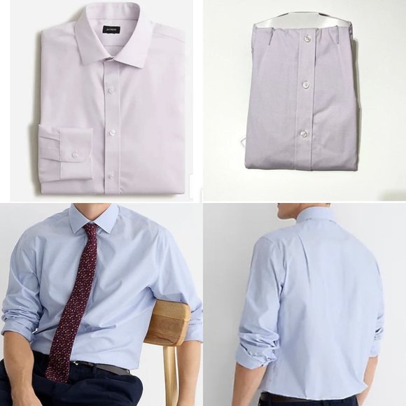 J.Crew NWT Sz XXL Bowery Wrinkle-free Stretch Cotton Shirt W/ Spread Collar - Picture 2 of 6